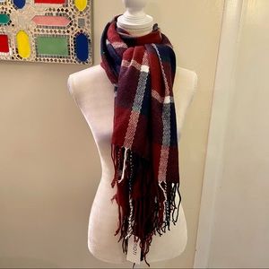 ✨NWT OTIOTI Plaid Fringe Scarf